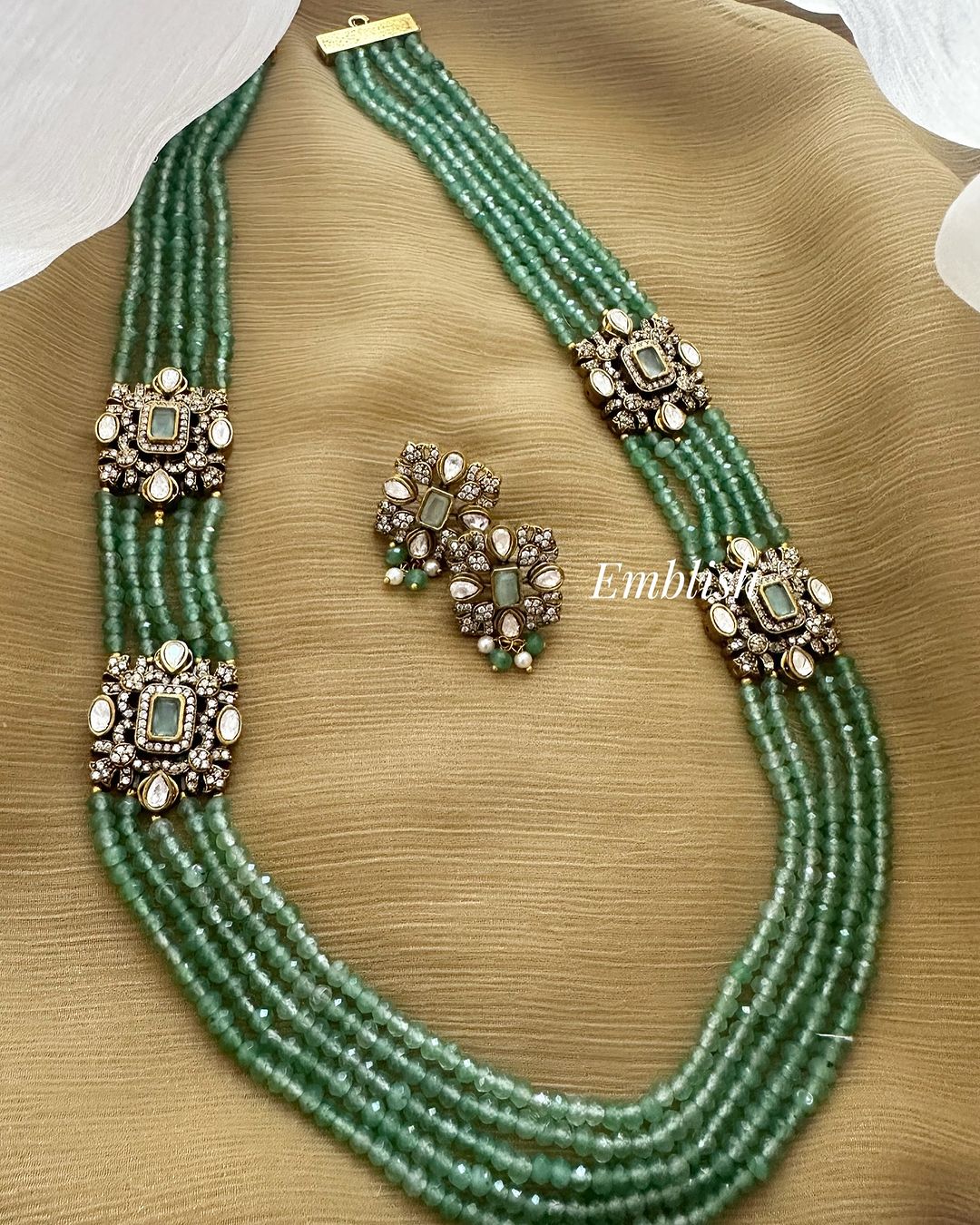 Beaded Victorian Long Necklace From 'Emblish Coimbatore'