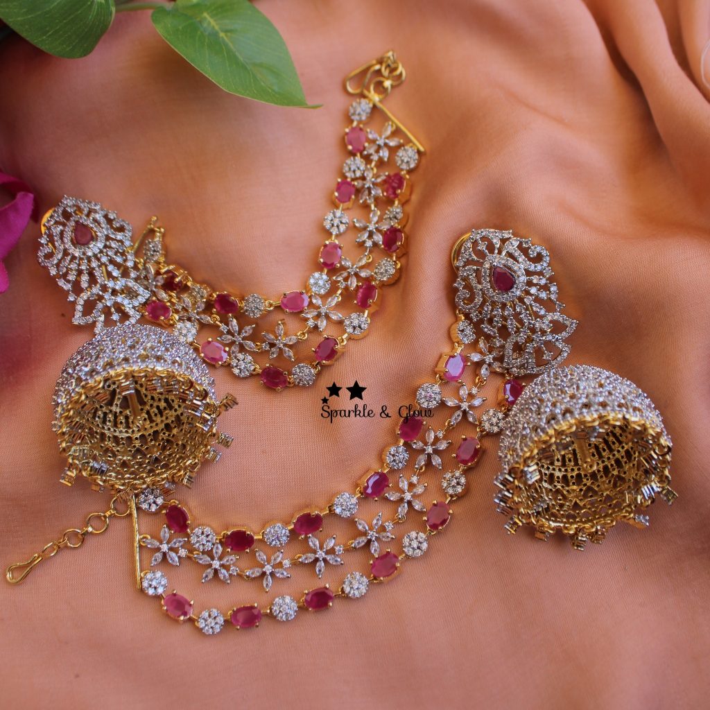 Beautiful Jhumukas and Earchains Collections From 'Sparkles By Archana'