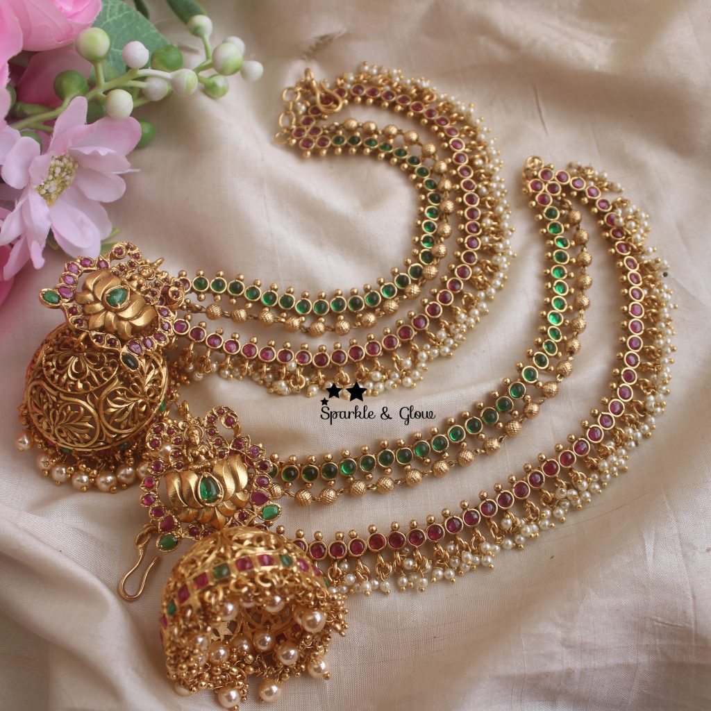 Beautiful Jhumukas and Earchains Collections From 'Sparkles By Archana'