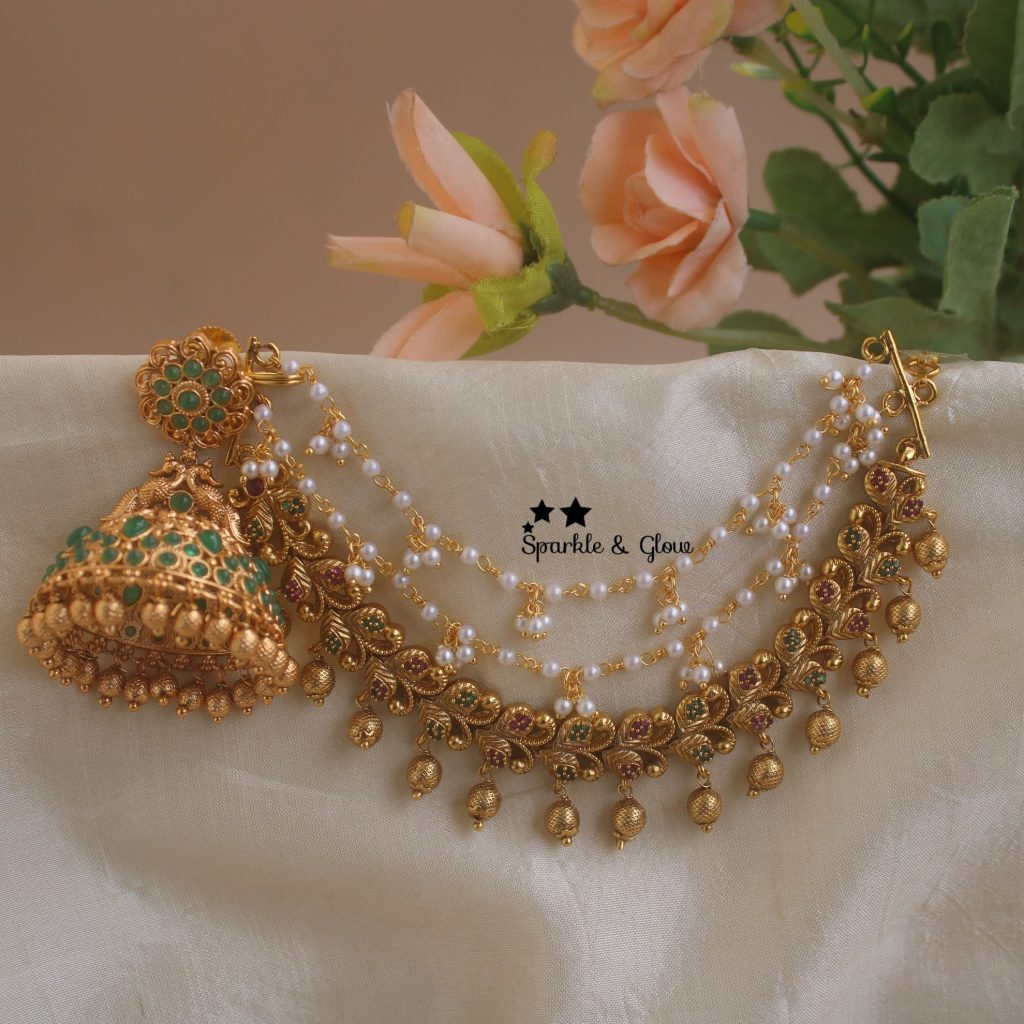 Beautiful Jhumukas and Earchains Collections From 'Sparkles By Archana'