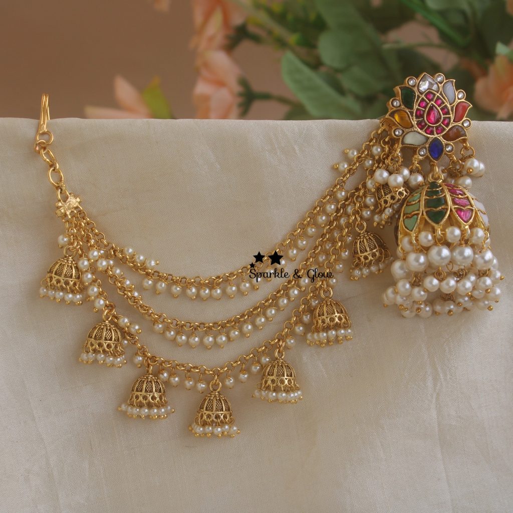 Beautiful Jhumukas and Earchains Collections From 'Sparkles By Archana'