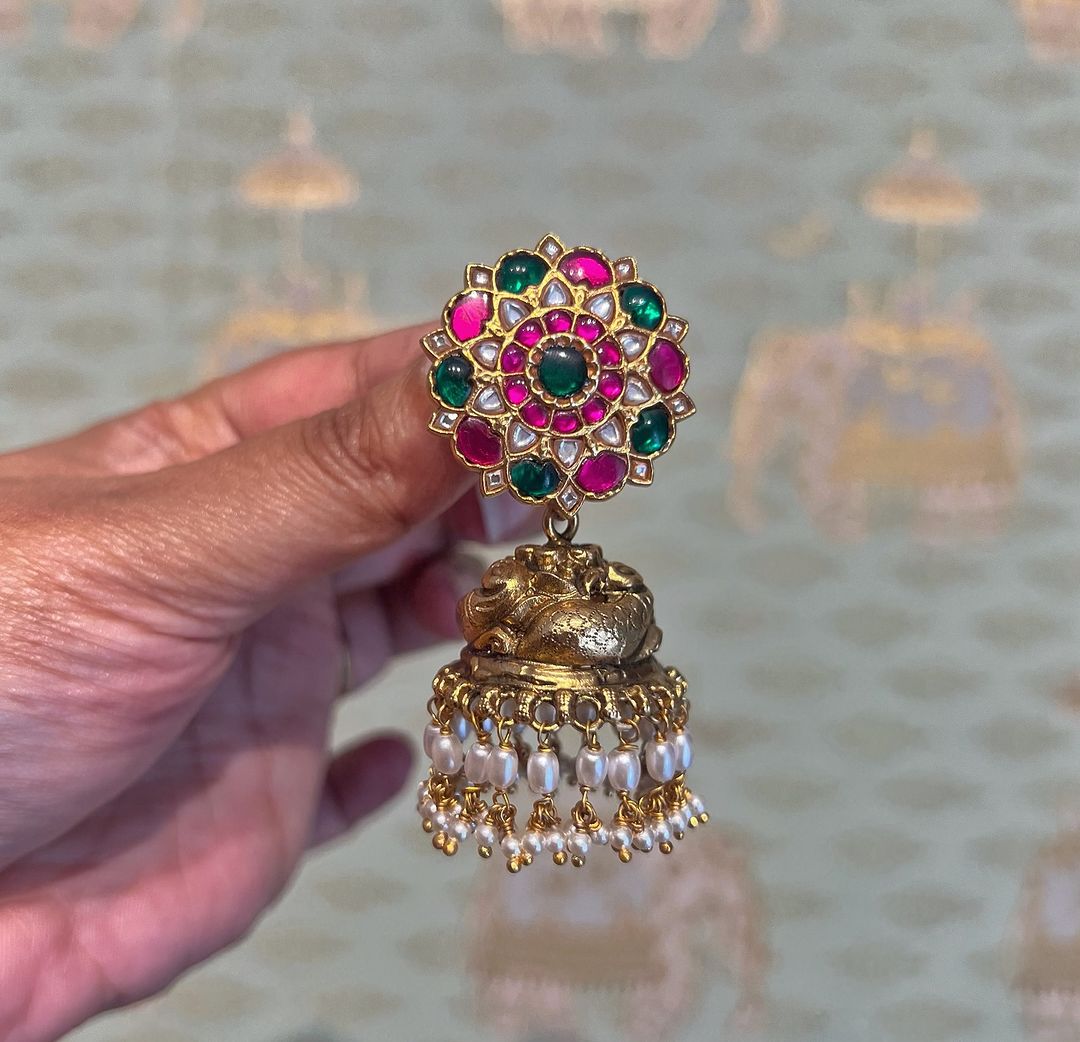 Gold Plated Jhumka Collection From 'Rajatamaya'