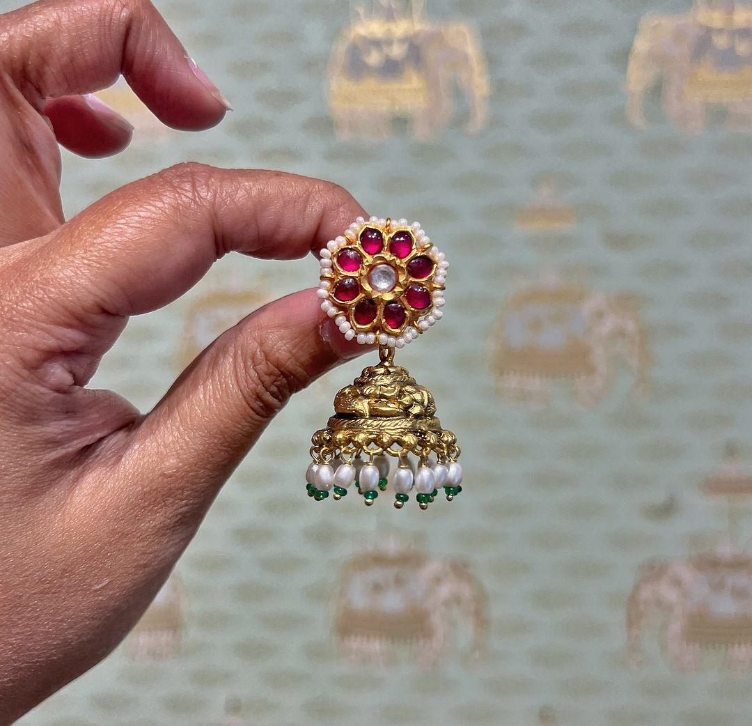 Gold Plated Jhumka Collection From 'Rajatamaya'