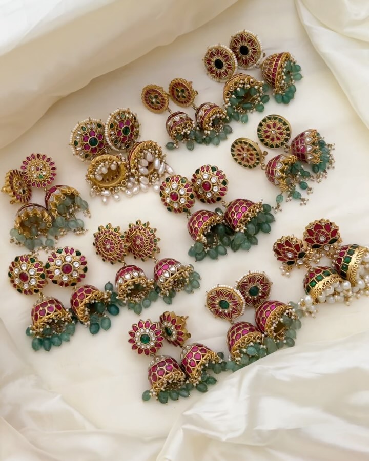 Imitation Kundan Jadau Jhumkas From 'Vriksham'