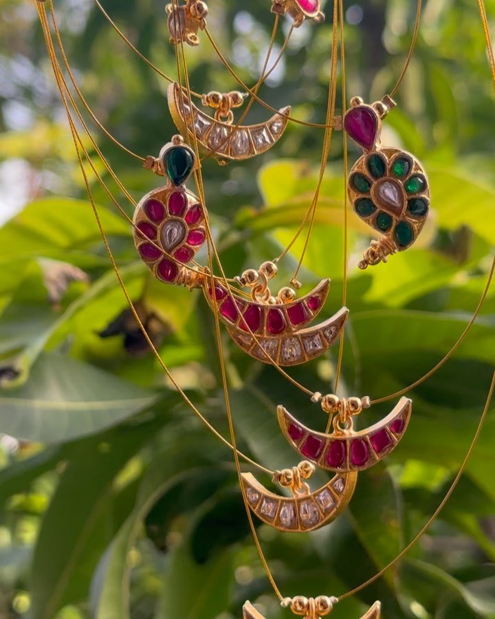 Imitation Kundan Pendant Invisible Necklace Collection From 'Zahana'