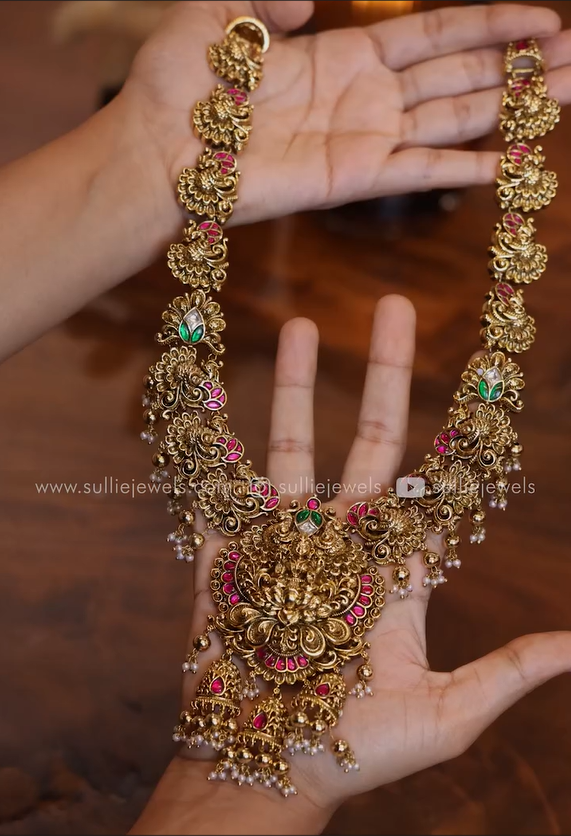 Imitation Lakshmi Pendant Long Necklace From 'Sullie JEwels'