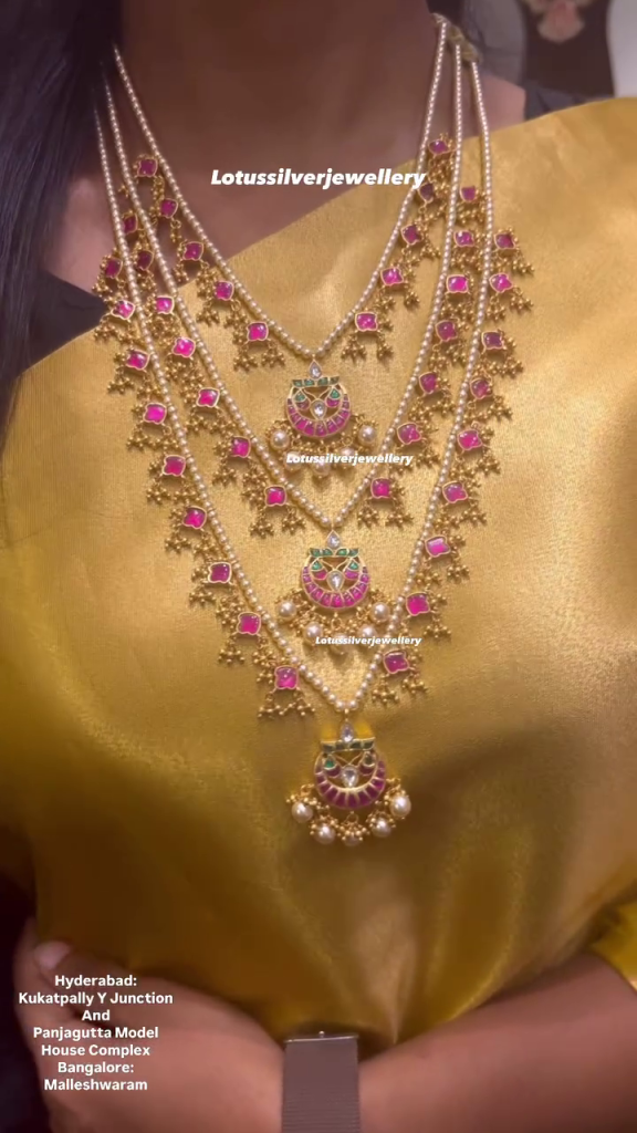 Jadau Kundan Gold Plated Haram From 'Antique Lotus Official'