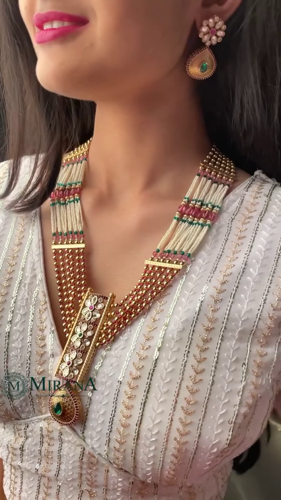 Pastel Layered Antique Necklace From 'Mirana by Megha'