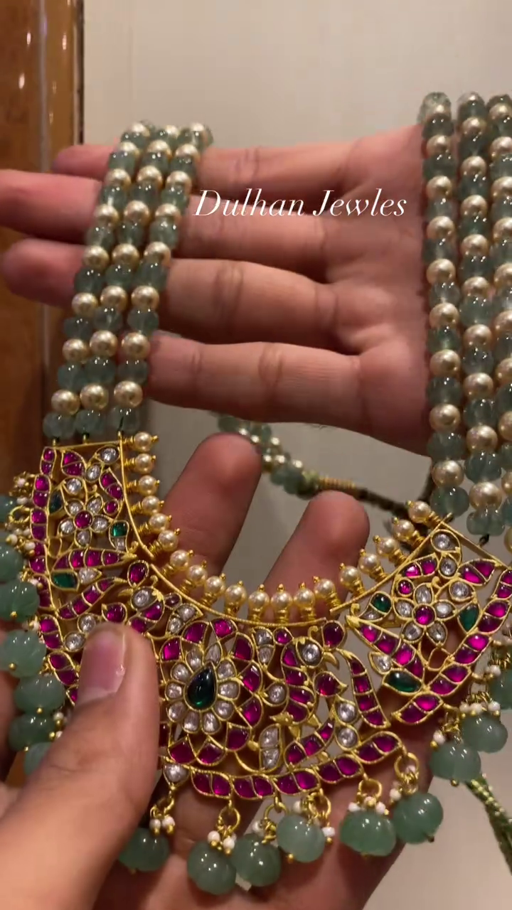 Gold Look Jadau Kundan Beads Mala From 'Dulhan Jewels'