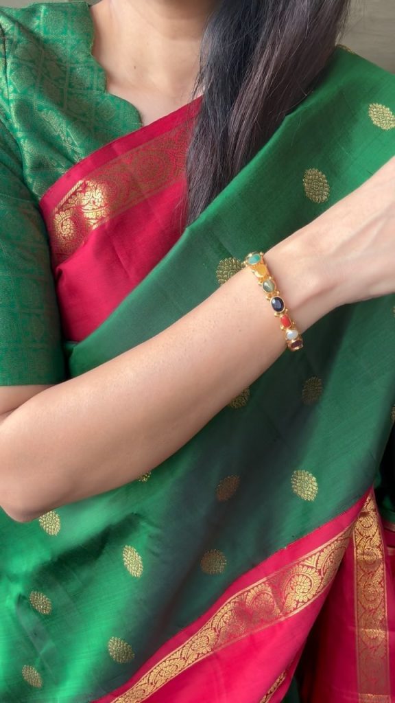 Gold Plated Navaratnam Bangles From 'Potpourri Studio'