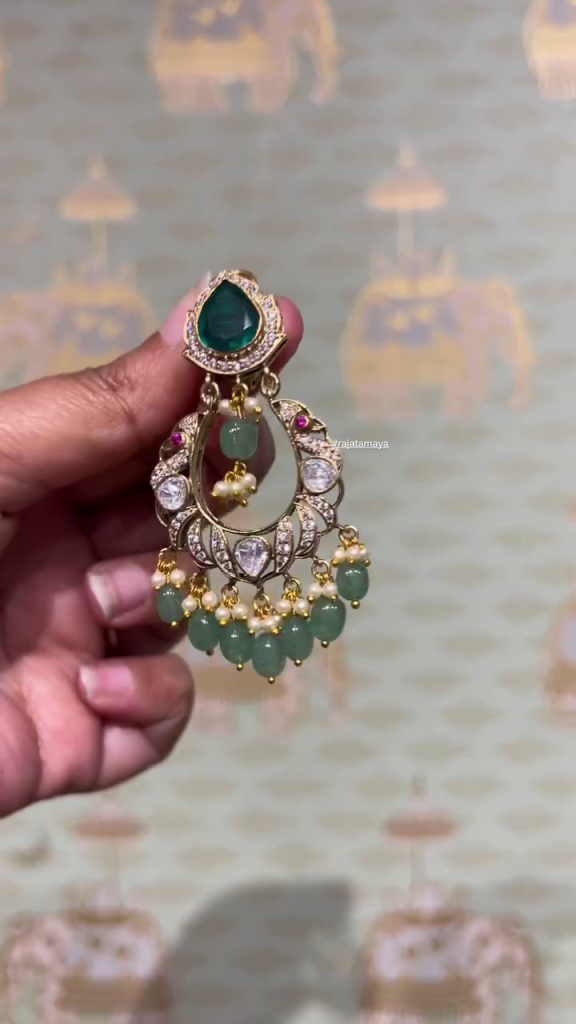 Gold Plated Silver Earrings Collection From 'Rajatamaya'