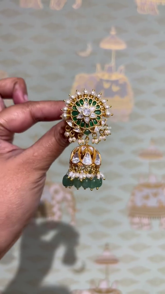 Gold Plated Silver Earrings Collection From 'Rajatamaya'