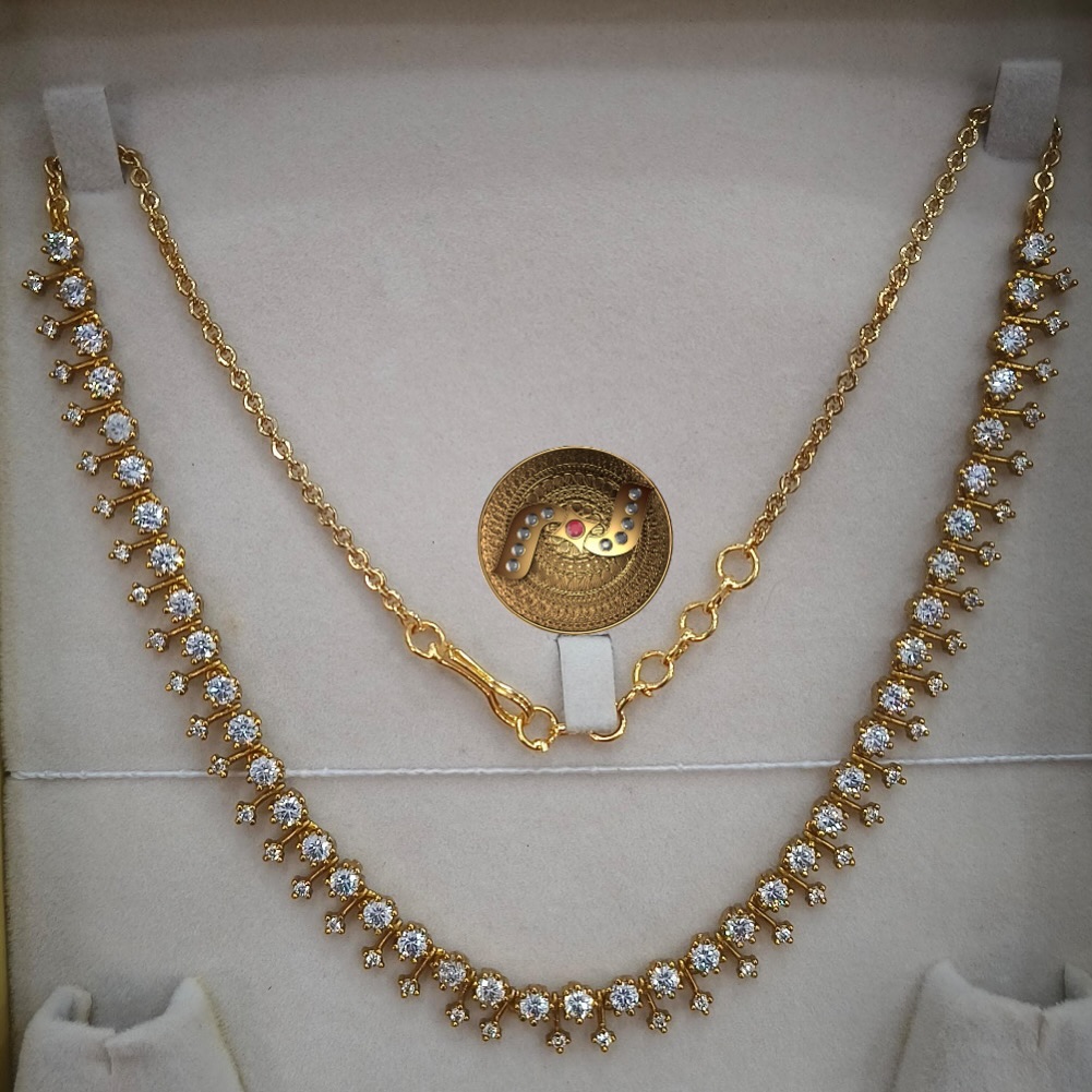 Imitation AD Stones Necklace From 'Ramyanagendra Official'