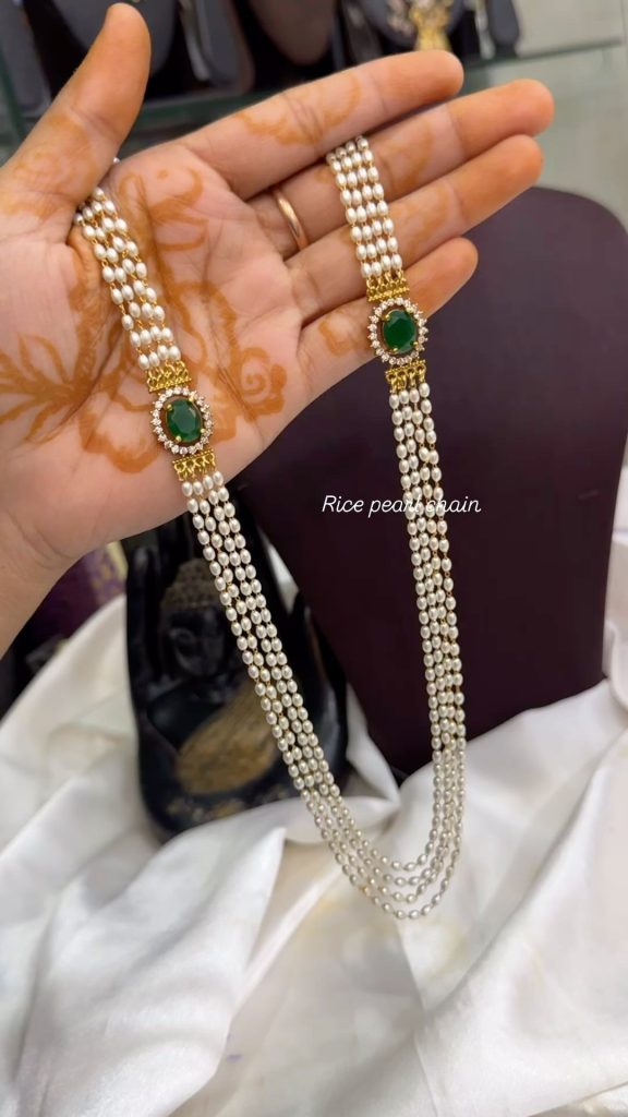 Imitation Pearl Long Haram From 'SKJ Sri Krishna Jewellers'