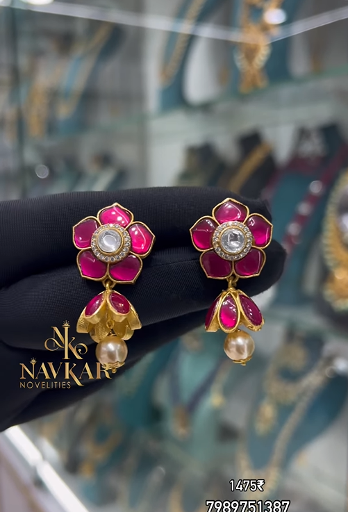 Jadau Kundan Earrings From 'Navkar Boutique'