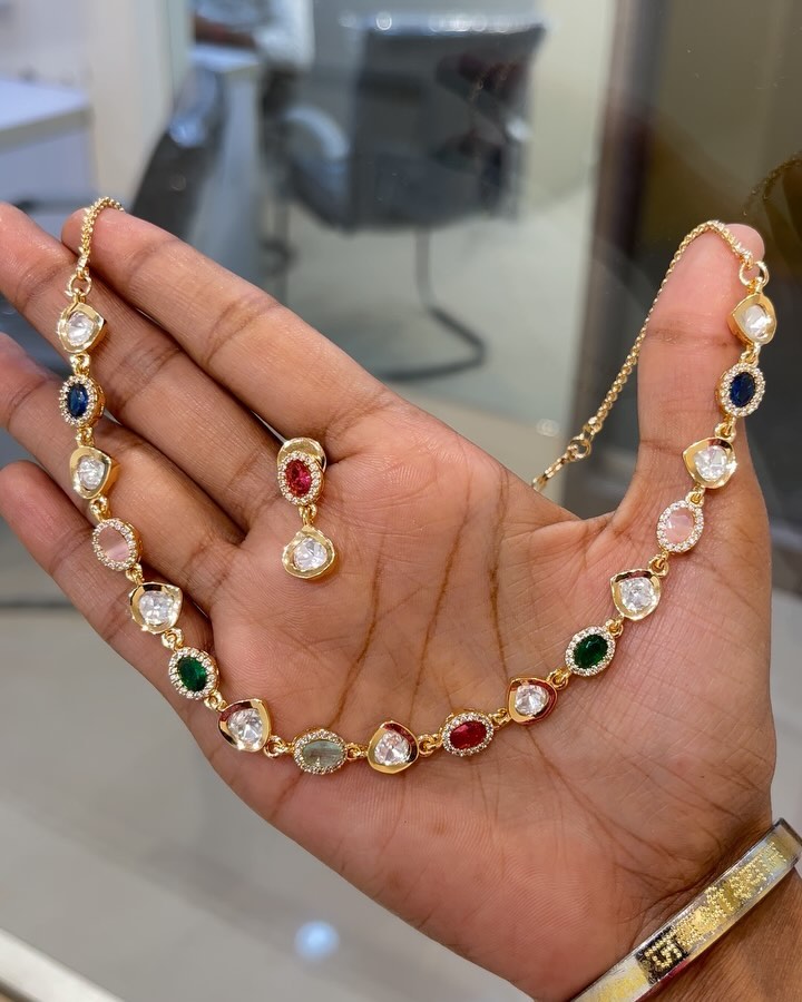 Moissanite Necklace Sets From 'Shrini Jewellery Shop'