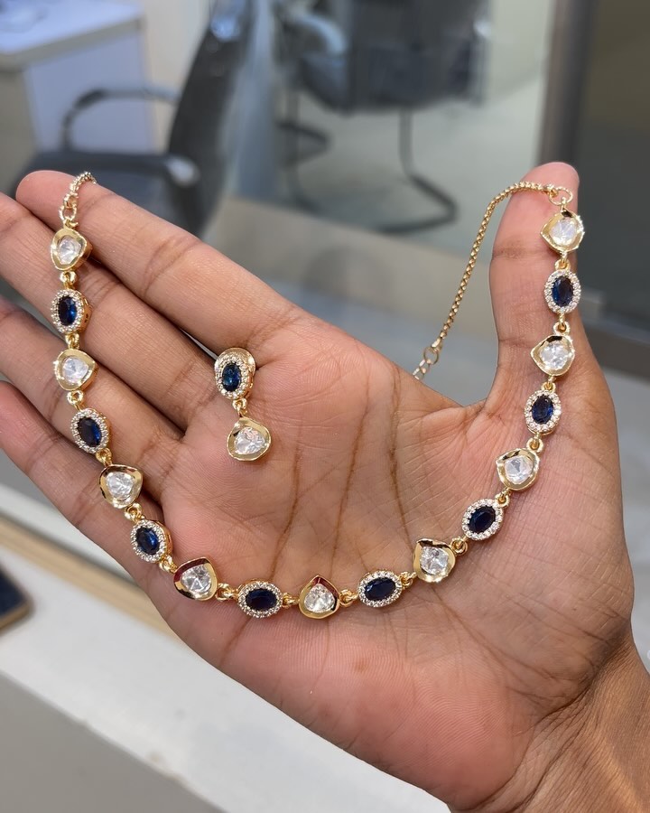 Moissanite Necklace Sets From 'Shrini Jewellery Shop'