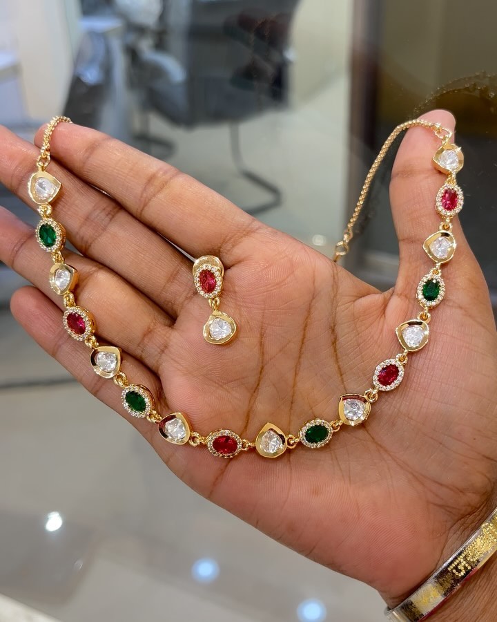 Moissanite Necklace Sets From 'Shrini Jewellery Shop'