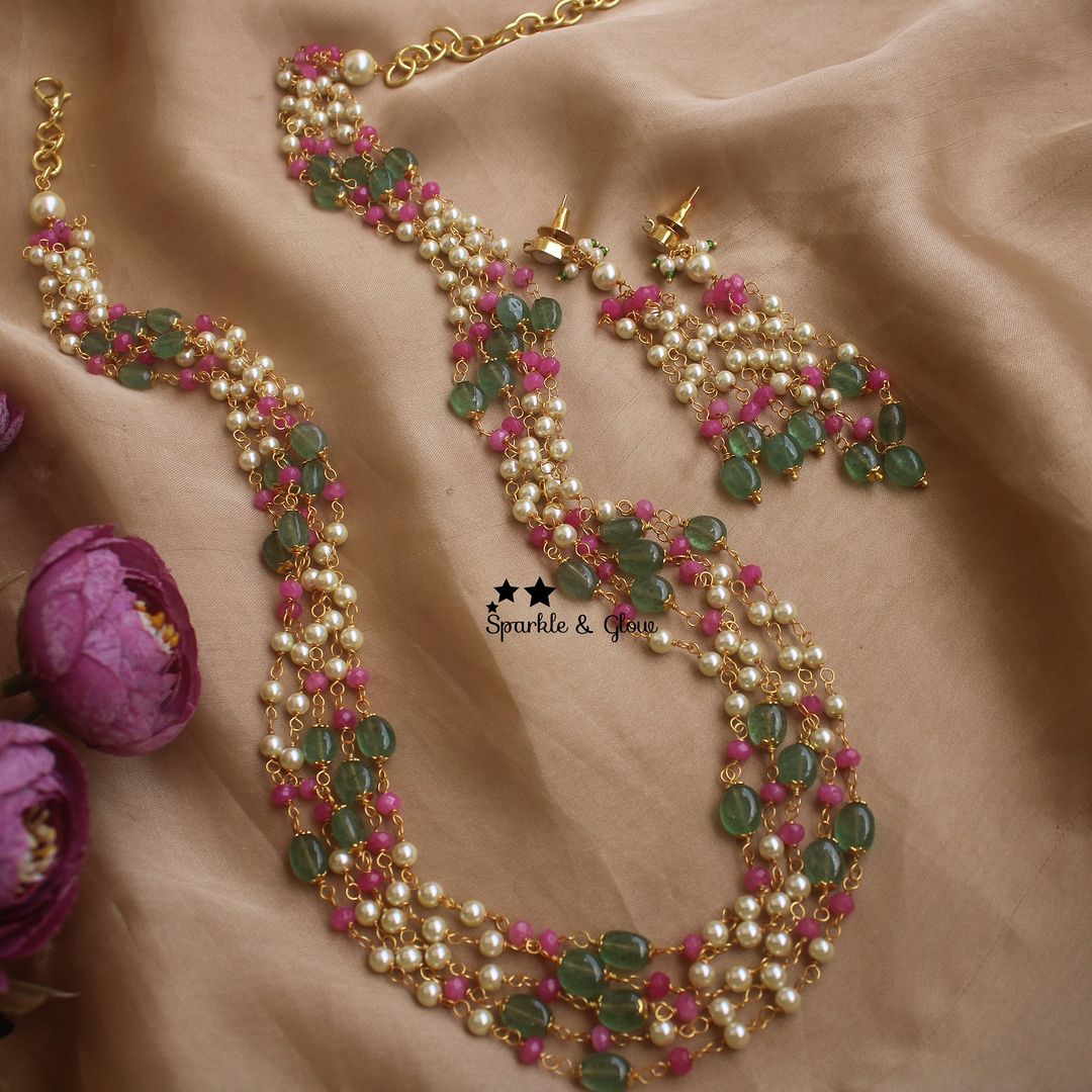 Pearl And Beaded Chain From 'Sparkles By Archana' 