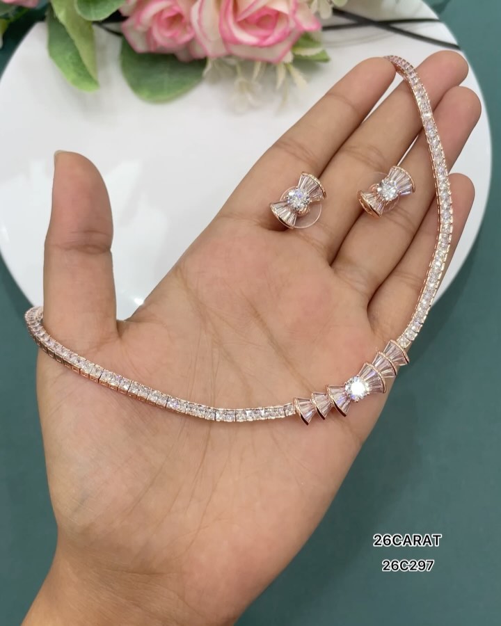 Simple Diamond Necklace From '26 Carat Jewellery'