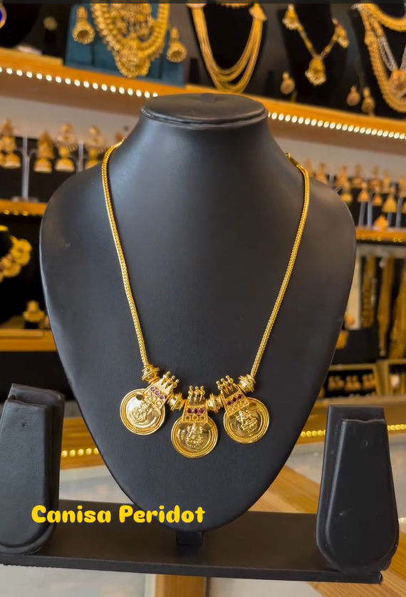 Traditional Lakshmi Coin Thali Bottu Design Chain From 'Canisaperidot'