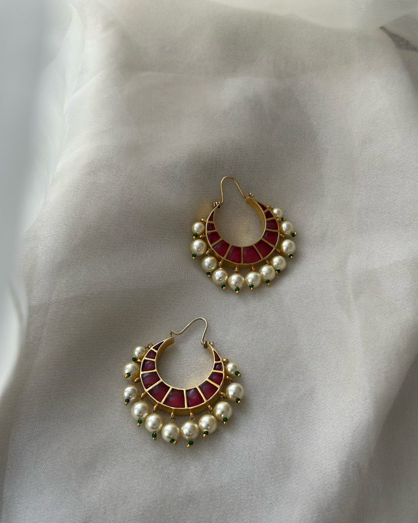 Two Ways Dvaita Chand Bali Earrings From 'Eterno India'