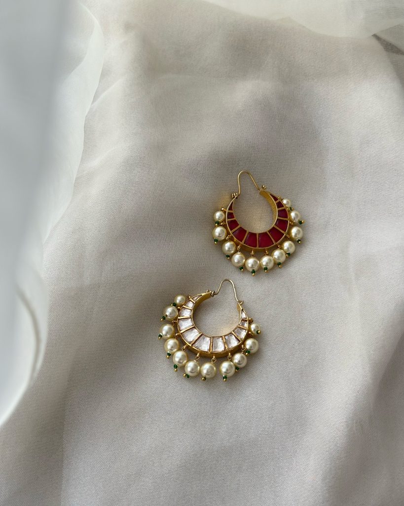 Two Ways Dvaita Chand Bali Earrings From 'Eterno India'