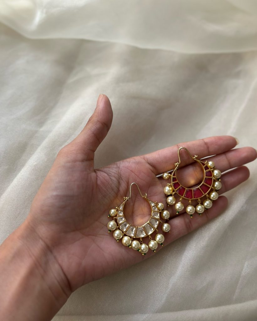 Two Ways Dvaita Chand Bali Earrings From 'Eterno India'