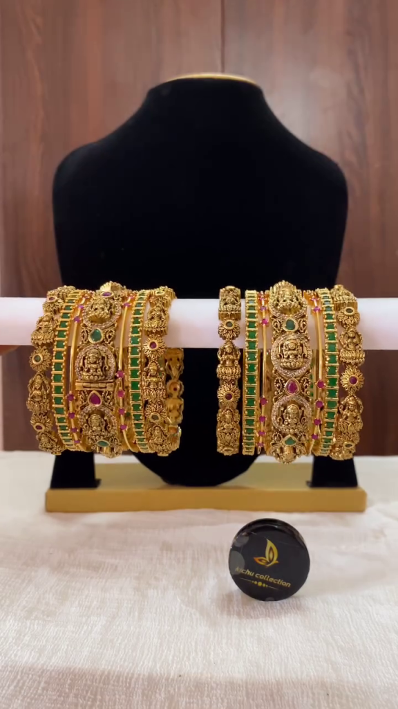 Emerald Bridal Bangle Combo From 'Kichu Collection'