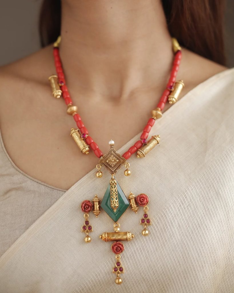 Gold Plated Beads Necklace Collection From 'Prade Jewels'