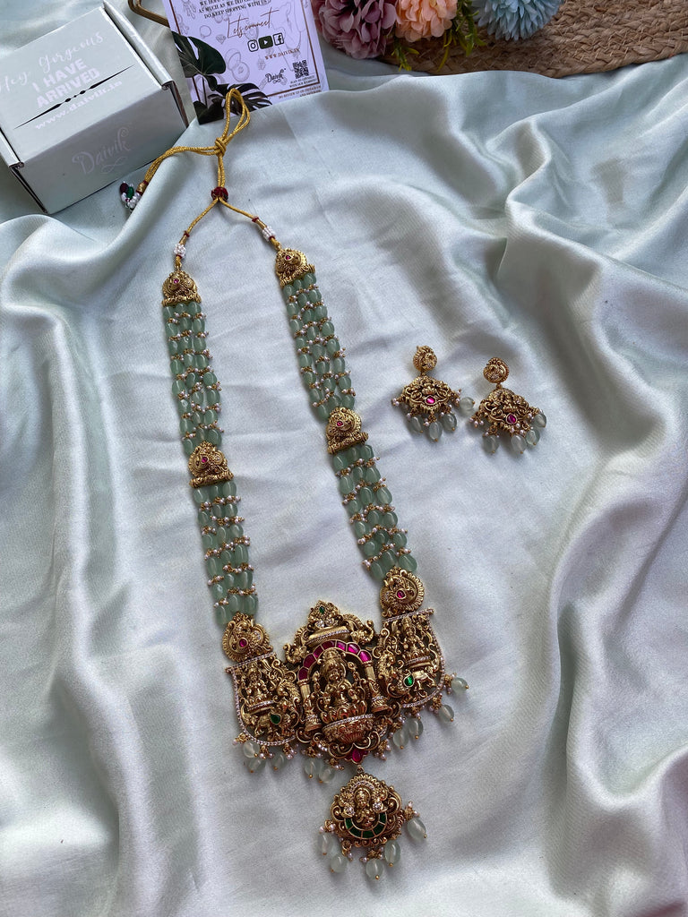 Imitation Beaded Lakshmi Pendant Haram From 'Daivik'