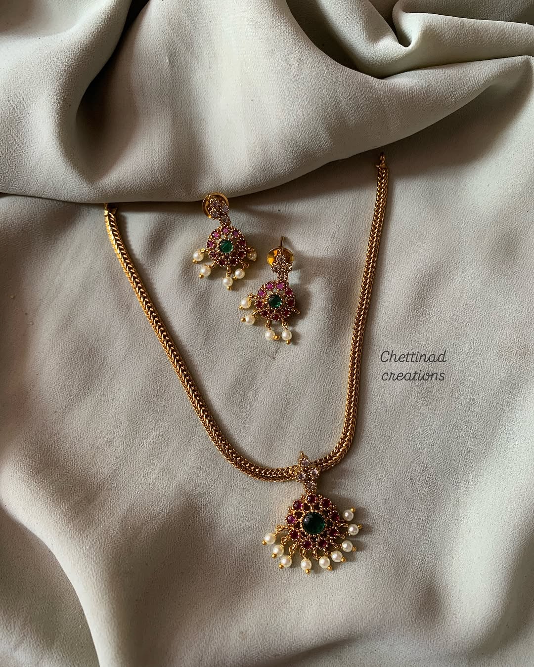 Imitation Choker Sets From 'Chettinad Creations'