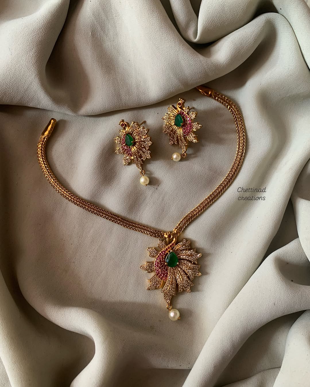 Imitation Choker Sets From 'Chettinad Creations'