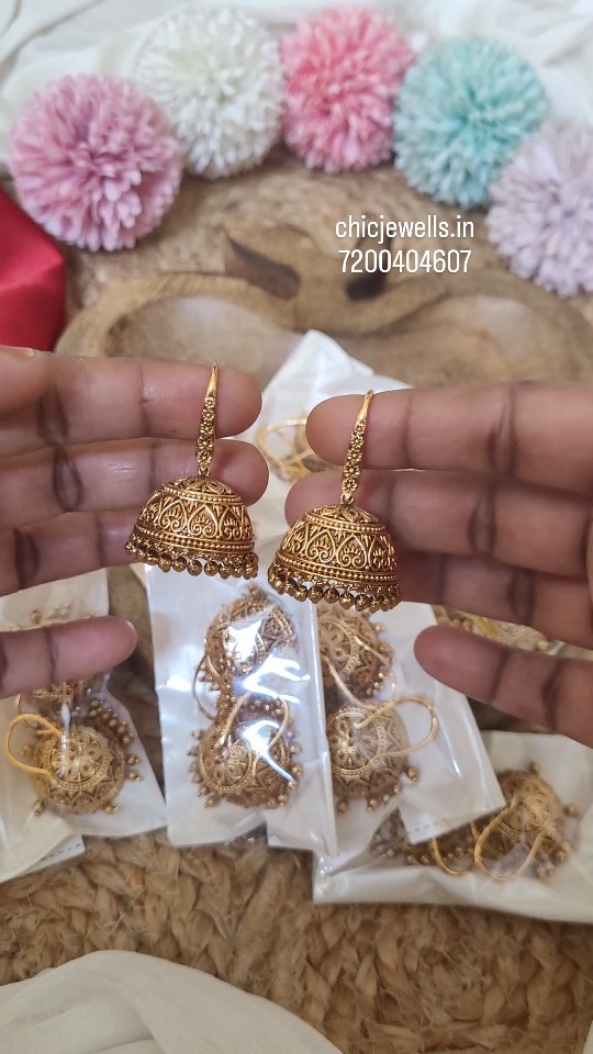 Imitation Hook Drop Jhumkas 'Chic Jewells'