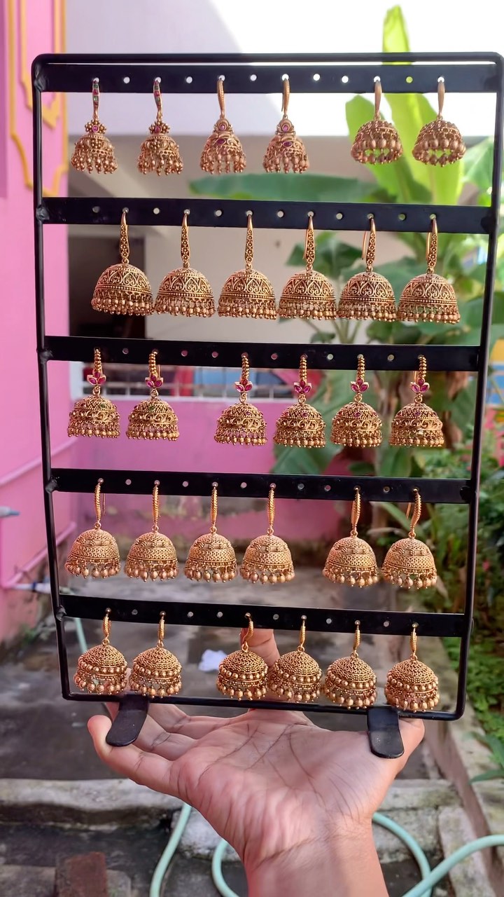 Imitation Hook Jhumkas Collection From 'Chettinad Creations'