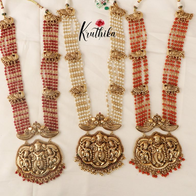 Traditional Krishna Beaded Haram From ‘Kruthika Jewellery’