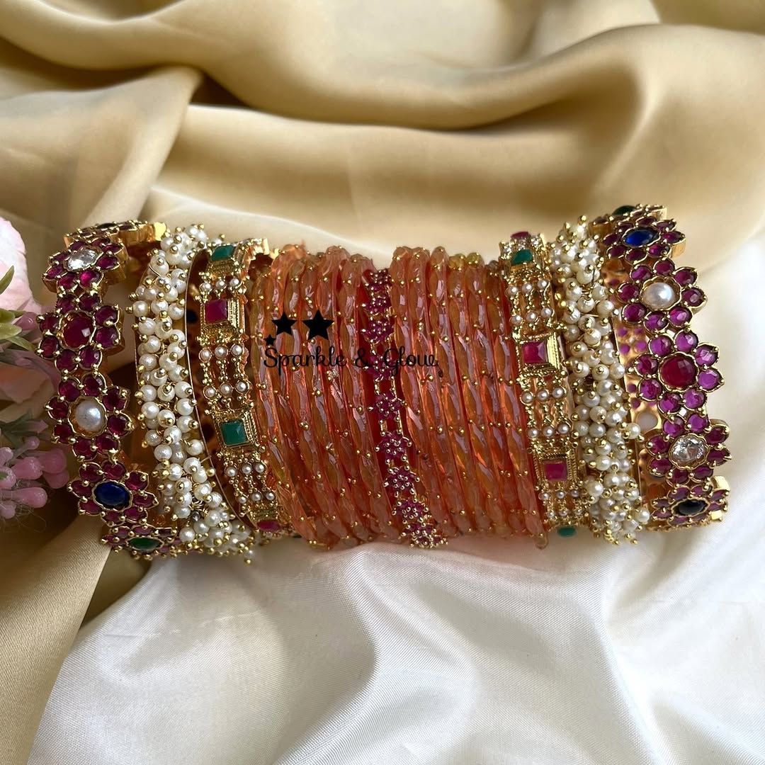 Imitation Glass Bridal Bangles Set From 'Sparkles By Archana'