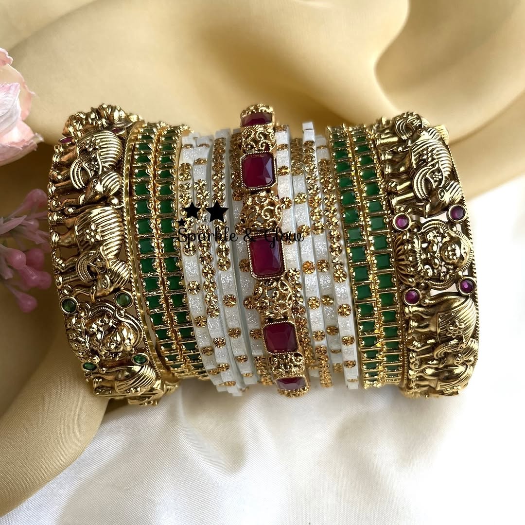 Imitation Glass Bridal Bangles Set From 'Sparkles By Archana'