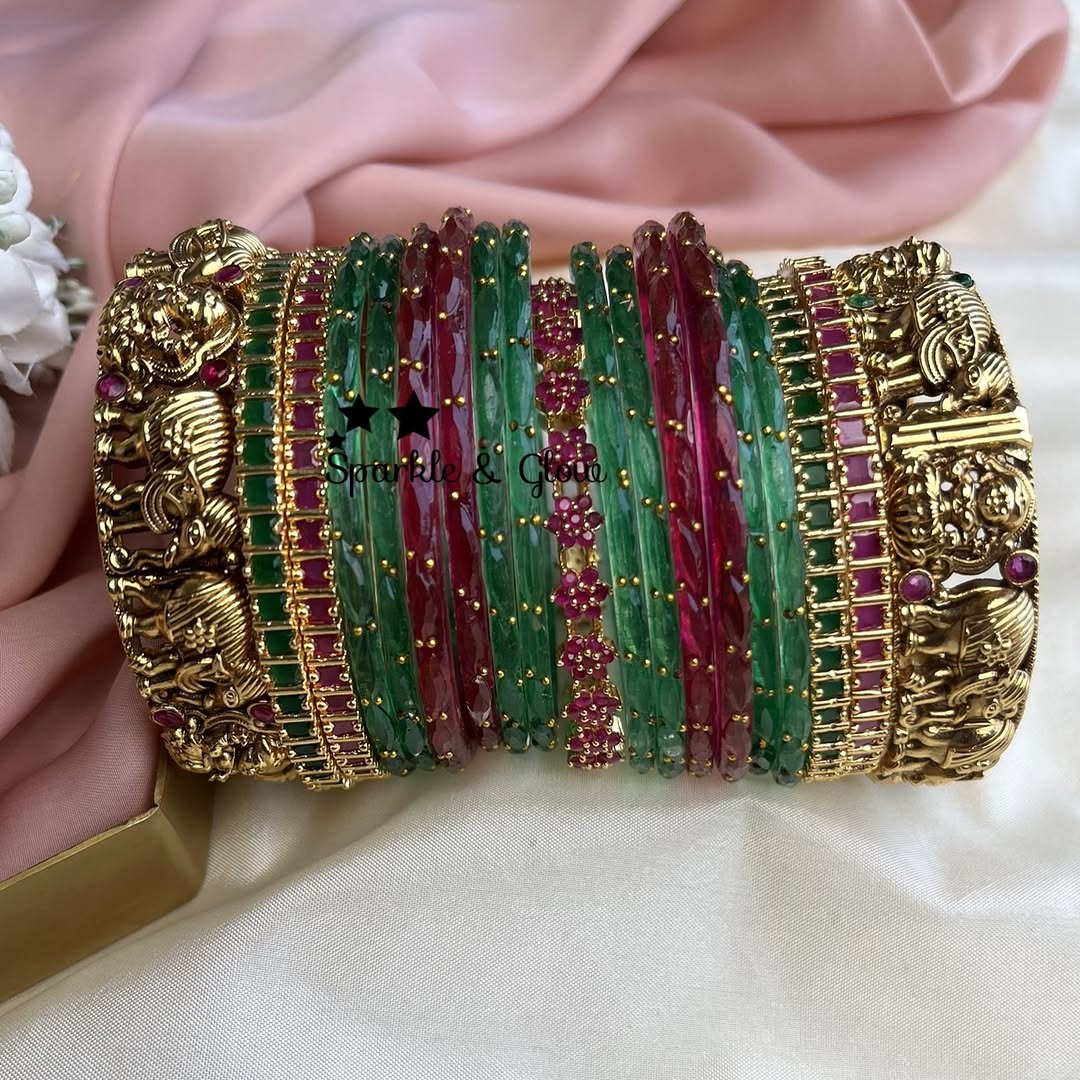 Imitation Glass Bridal Bangles Set From 'Sparkles By Archana'