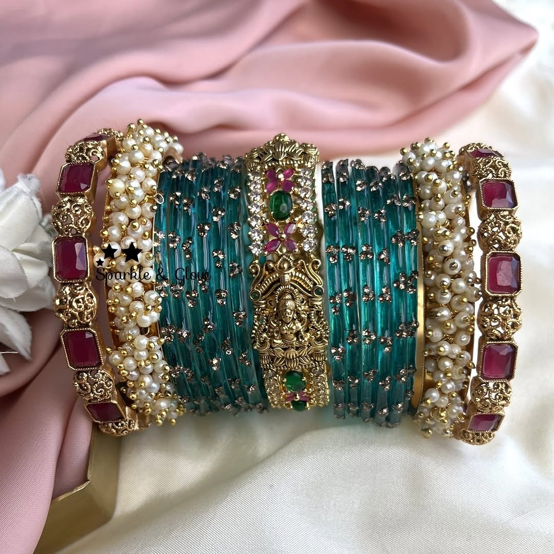 Imitation Glass Bridal Bangles Set From 'Sparkles By Archana'