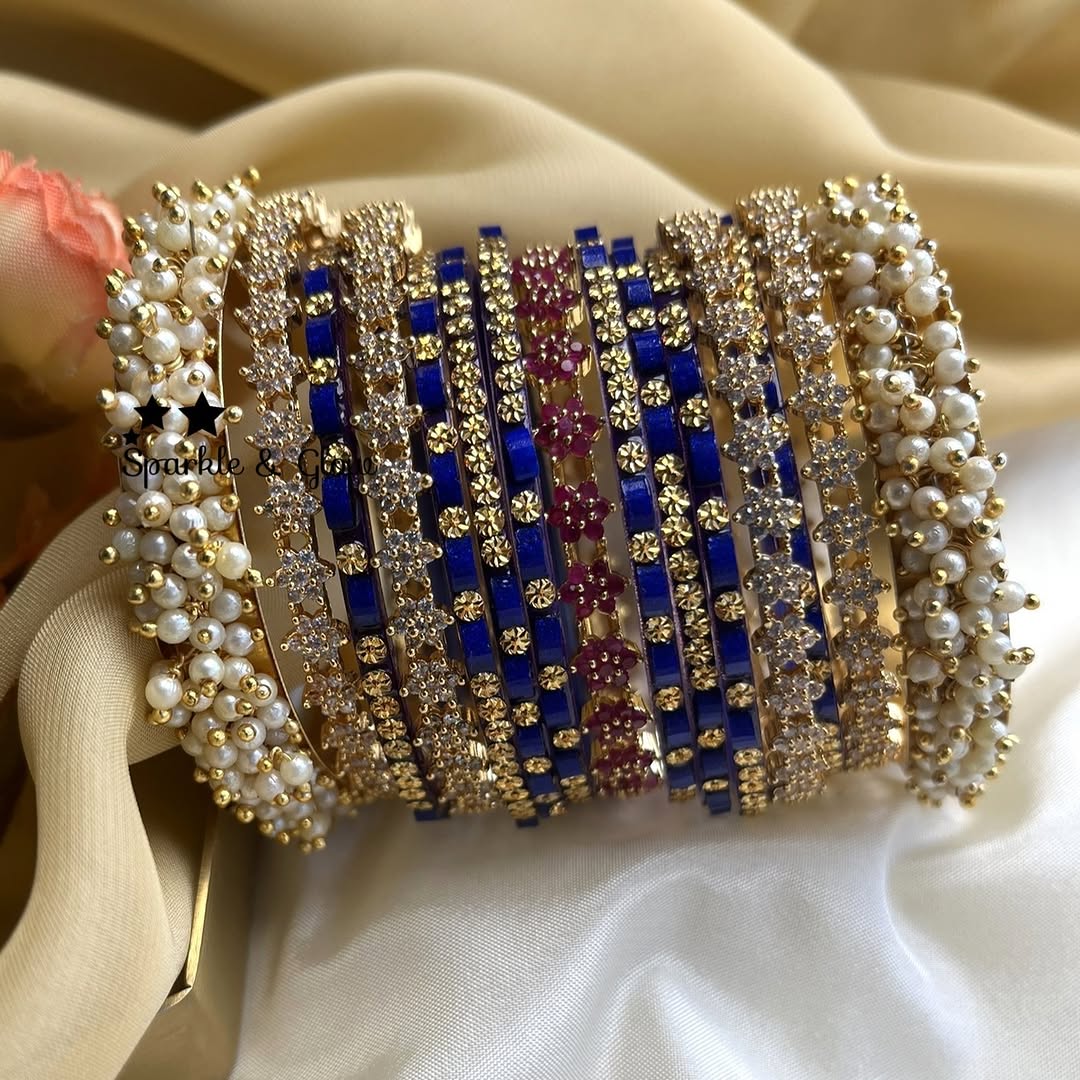 Imitation Glass Bridal Bangles Set From 'Sparkles By Archana'