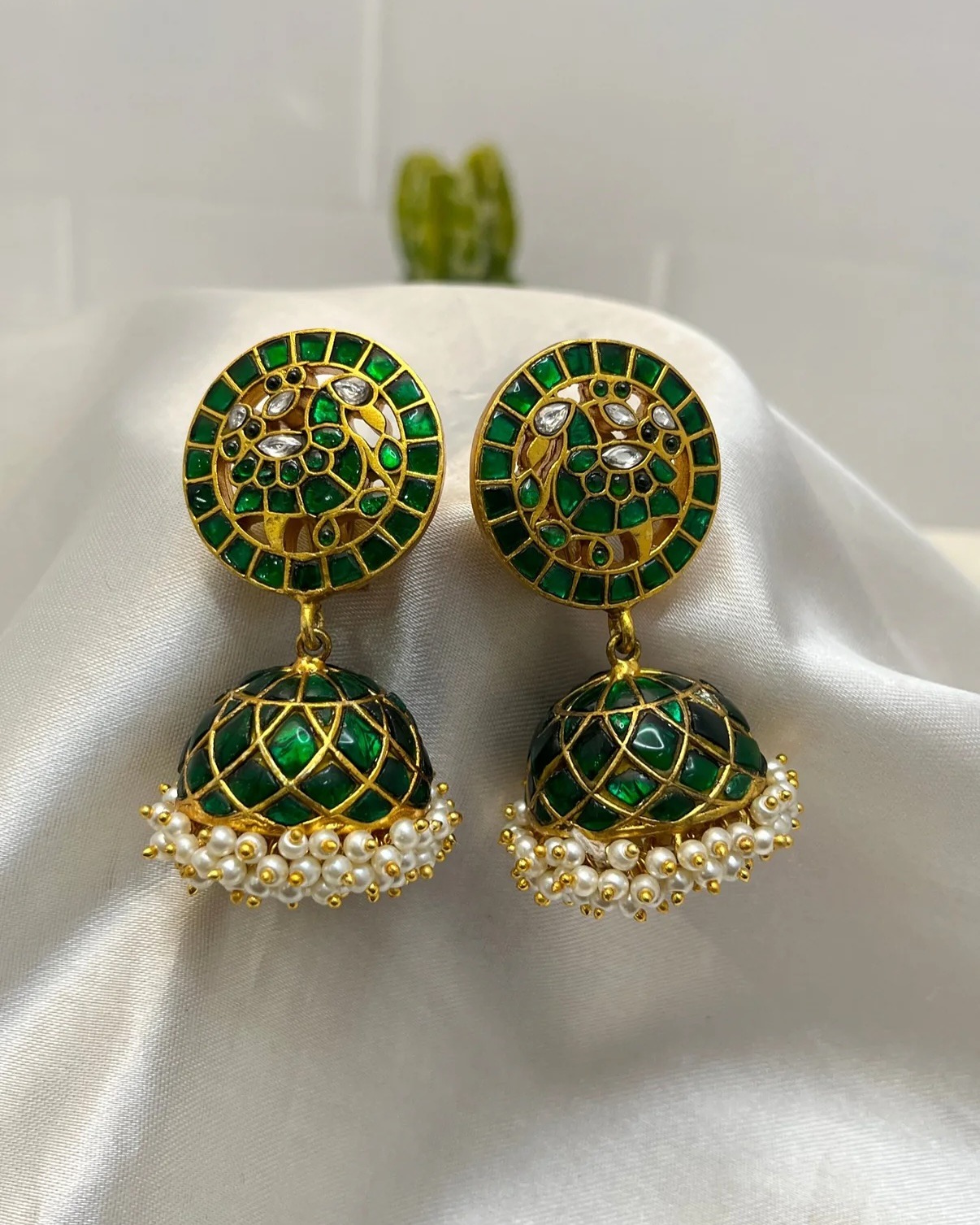 Imitation Jadau Kundan Jhumkas From 'Mahila Bangle Store'