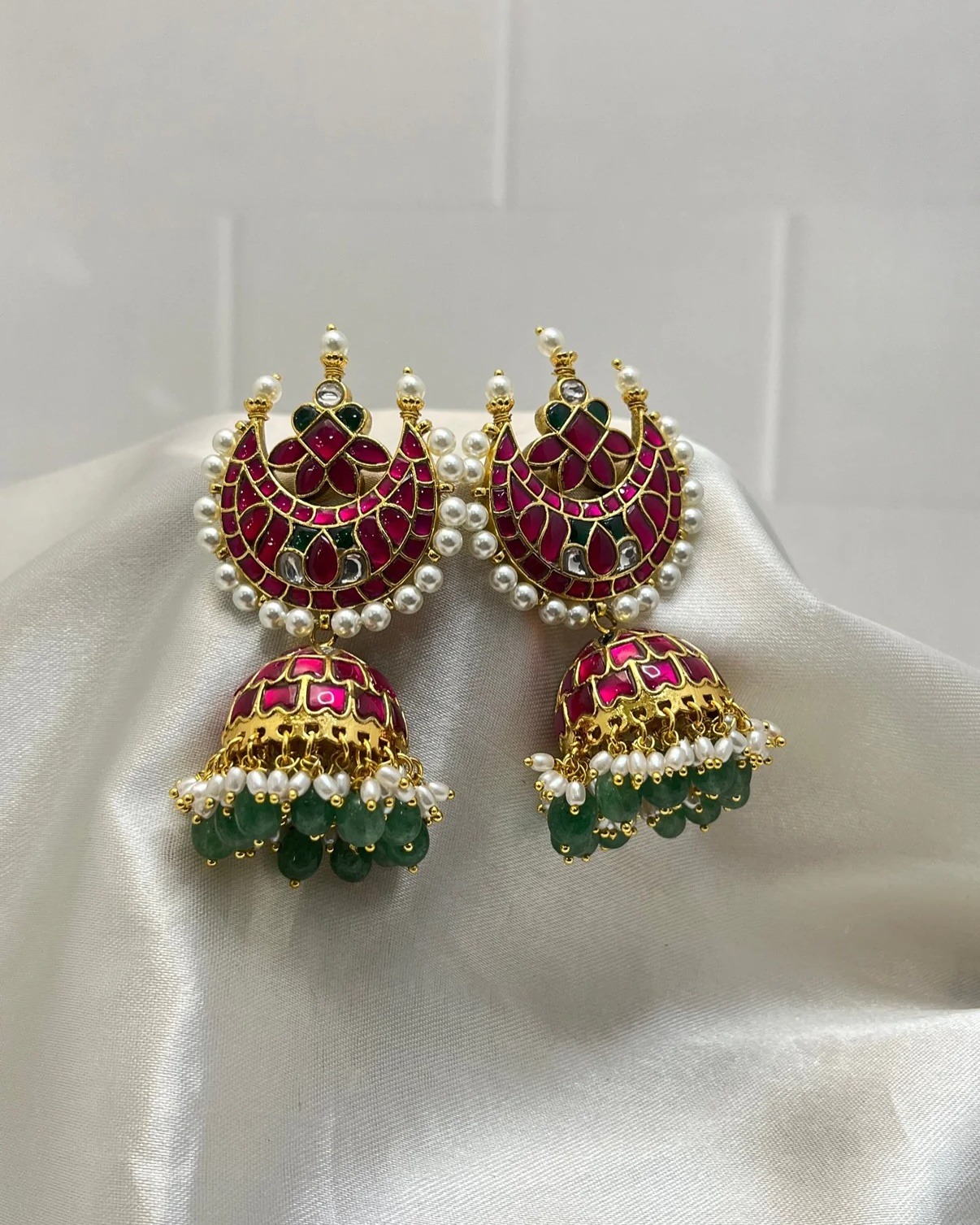 Imitation Jadau Kundan Jhumkas From 'Mahila Bangle Store'