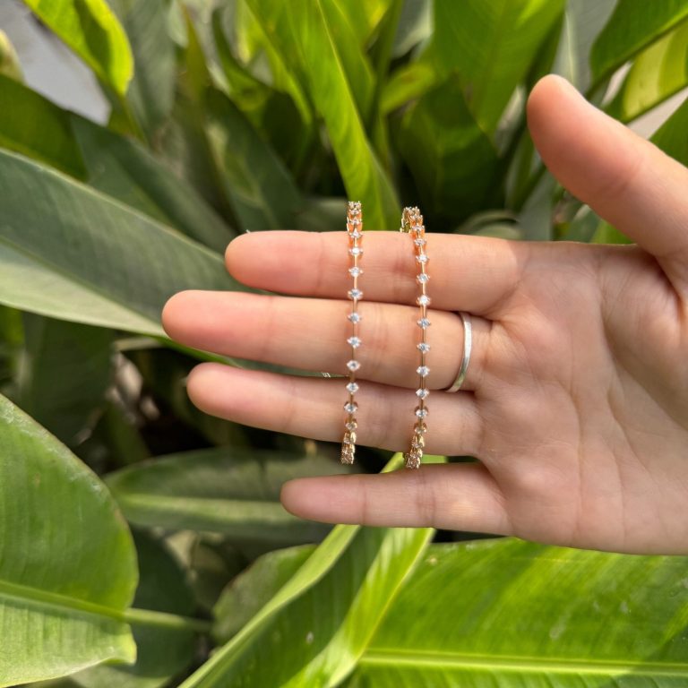 Imitation White Stones Bangles From 'Pandoras Art Jewellery'