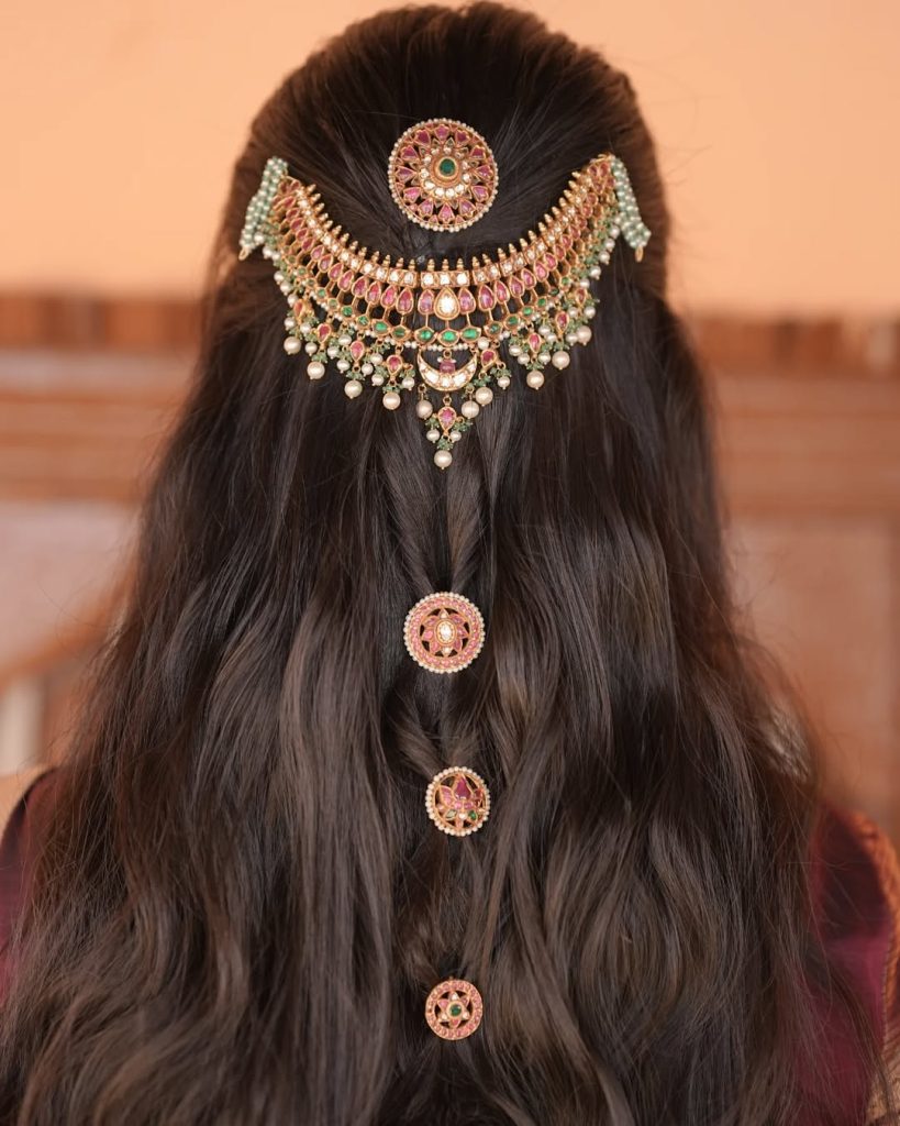 Kundan and Kemp Stone Hair accessories from 'Arnav Jewellery'