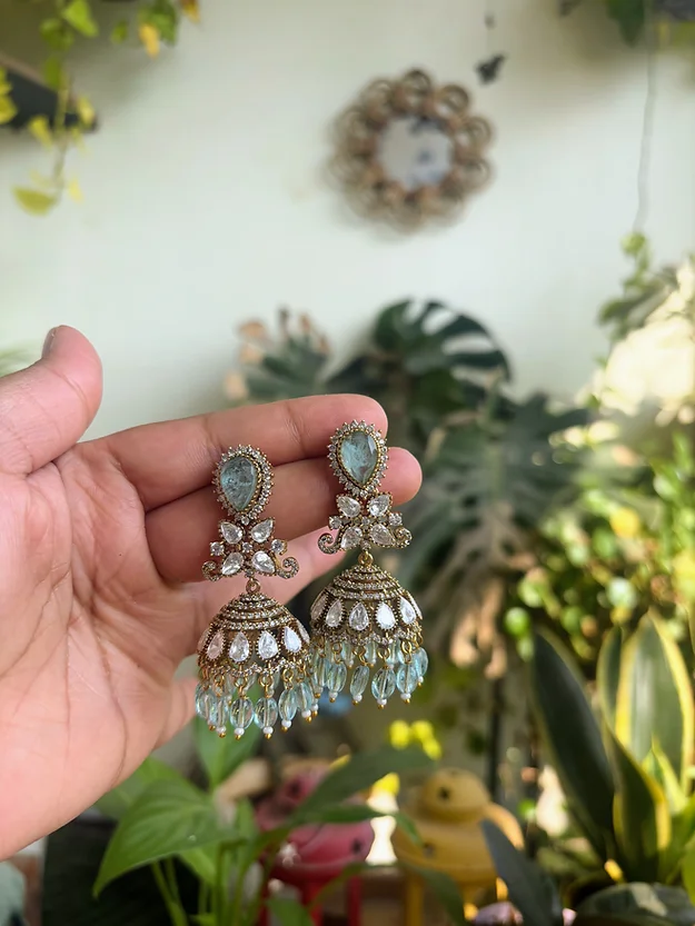 Moissanite Kundan Light Weight Jhumka From 'Petals By Swathi'