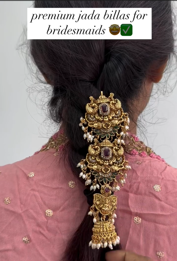 Traditional Jhumka Drop Imitation Hair Accessories From 'Shrishti'