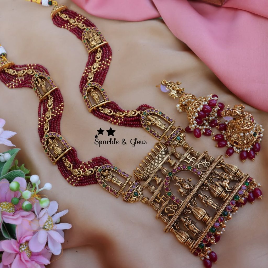 Beaded Temple long Necklaces From 'Sparkles By Archana'