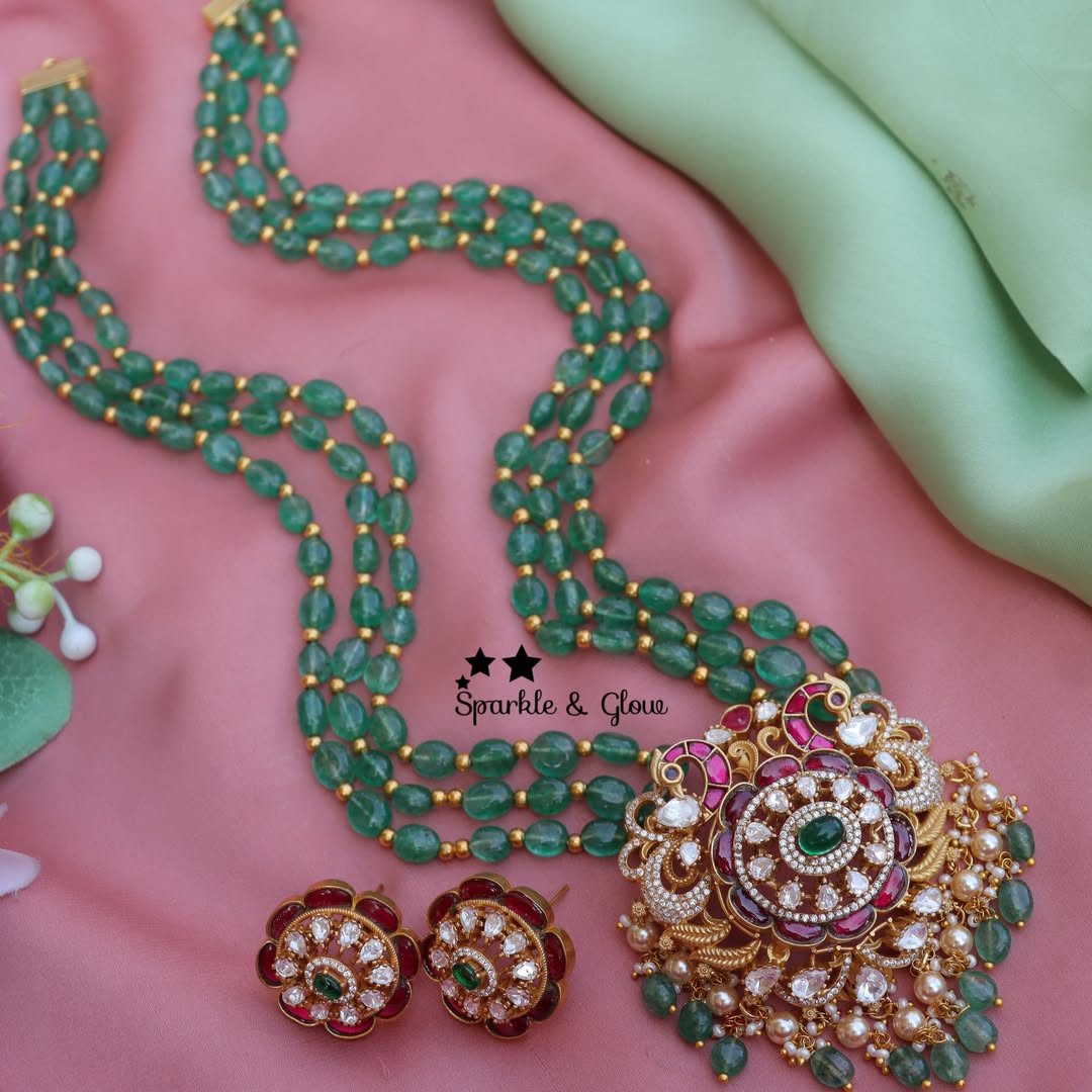 Beaded Temple long Necklaces From 'Sparkles By Archana'