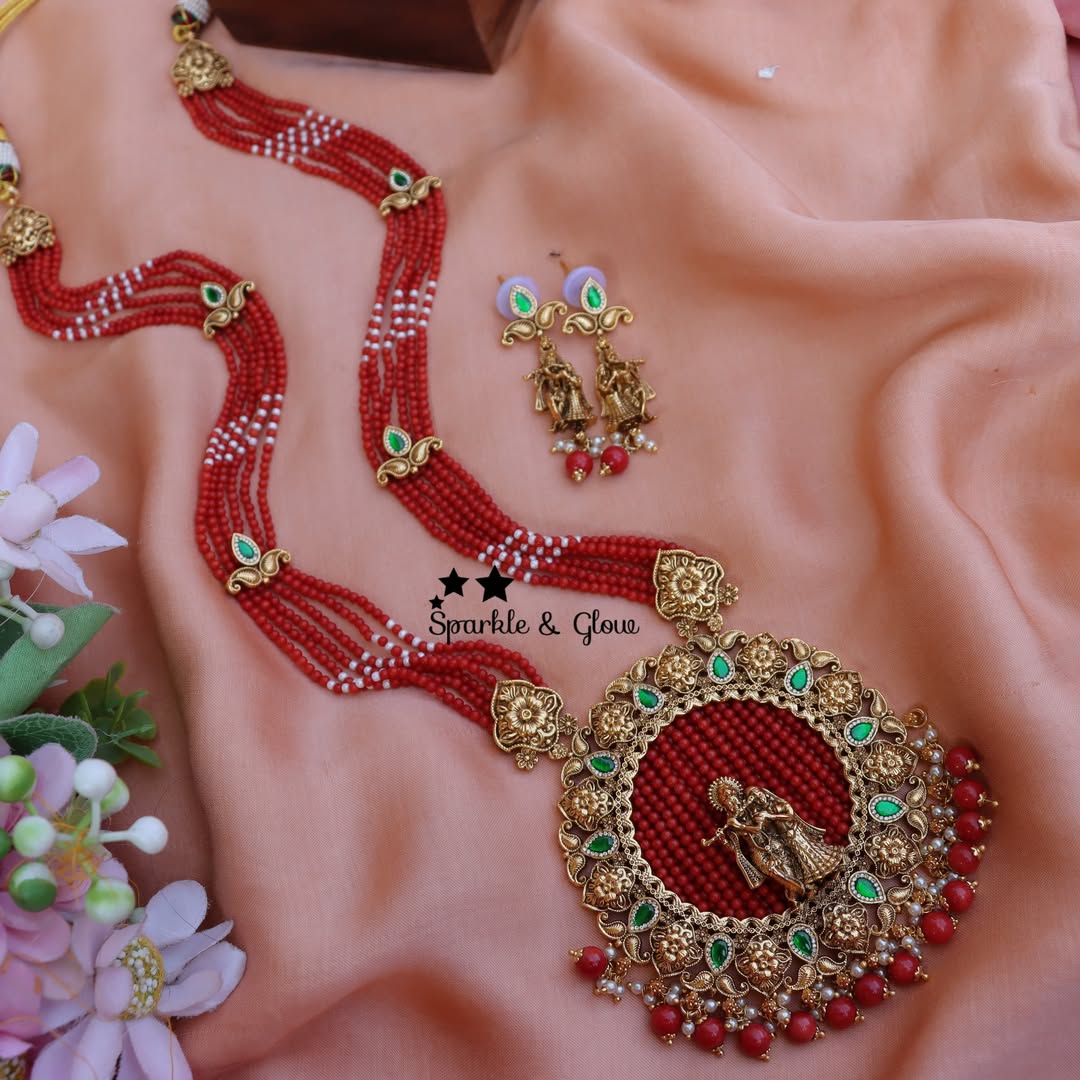 Beaded Temple long Necklaces From 'Sparkles By Archana'